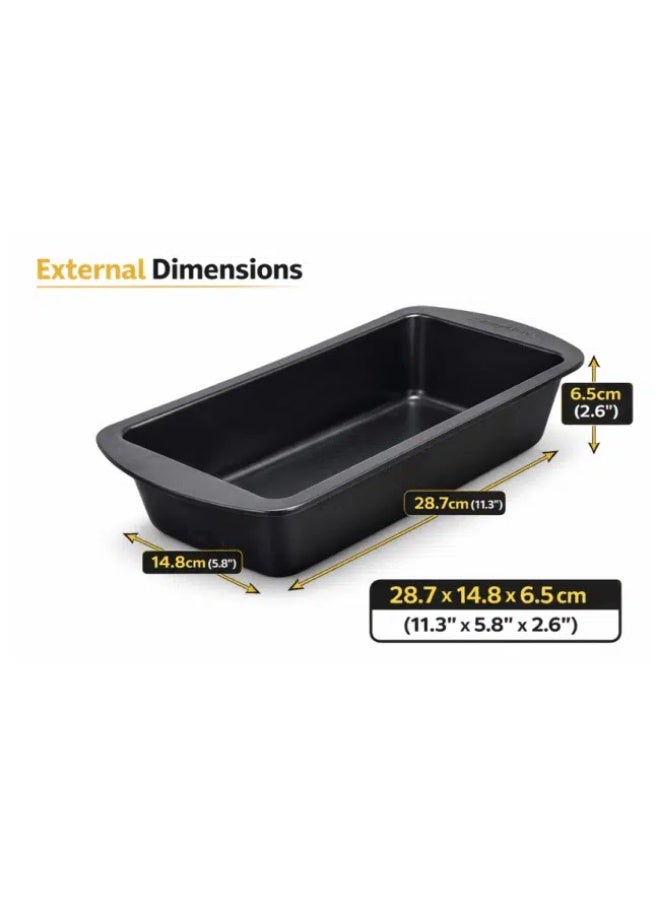 Danny Home Nonstick Loaf Pan 28.7 x 14.8 x 6.5 cm – Carbon Steel Bread Baking Tin, Heavy Duty Rectangular Cake Mold, Oven Safe Bakeware for Bread, Banana Bread, Pound Cake & Meatloaf - Image 2