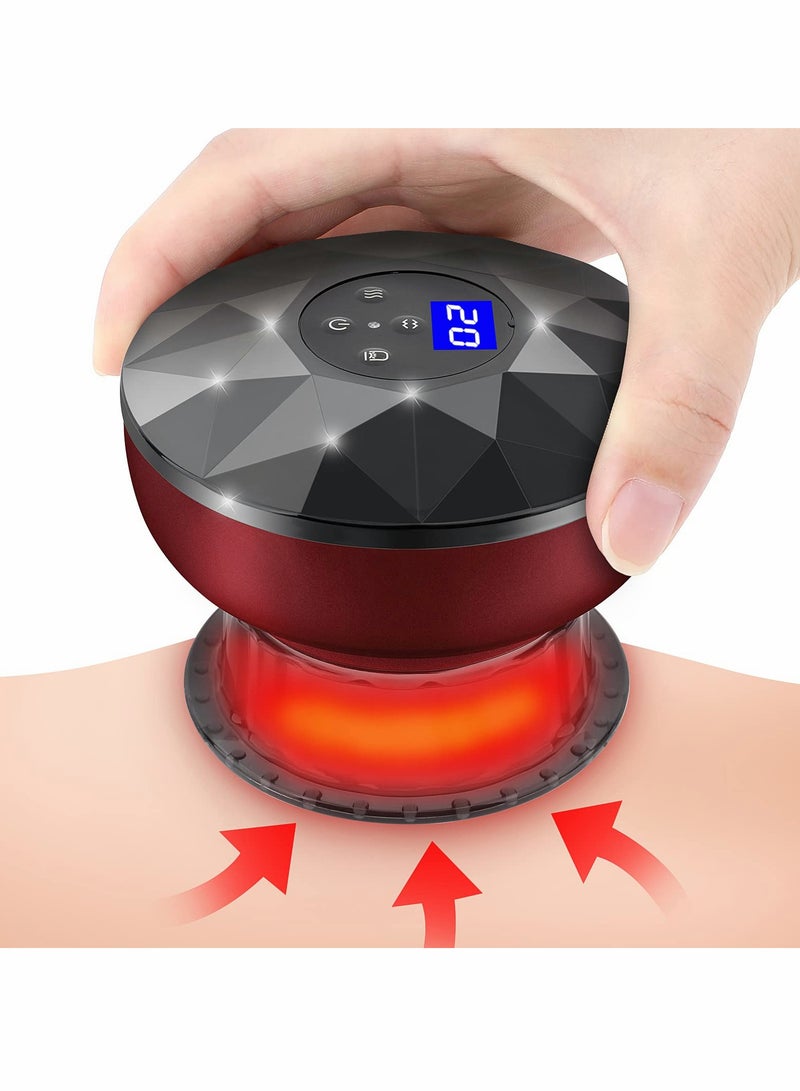 SYOSI Cupping Therapy Set, Electric Cupping Set Vacuum Cupping Massager, Smart Electric Cupping Therapy Set with Red Light Rechargeable Cupping Set Scraping Massage Tool - Image 1