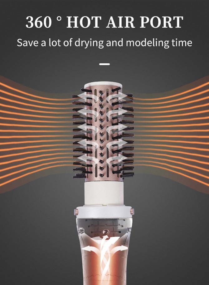 DSP 2 in 1 Hair Dryers & Hair Culers Set,1000W Blow Dryer Brush, Hair Styler with 2 Rechangeable Brushhead, Hot Air Brush Set for Hair Drying/Straightening/Curling/Hair Comb,50064,White - Image 5