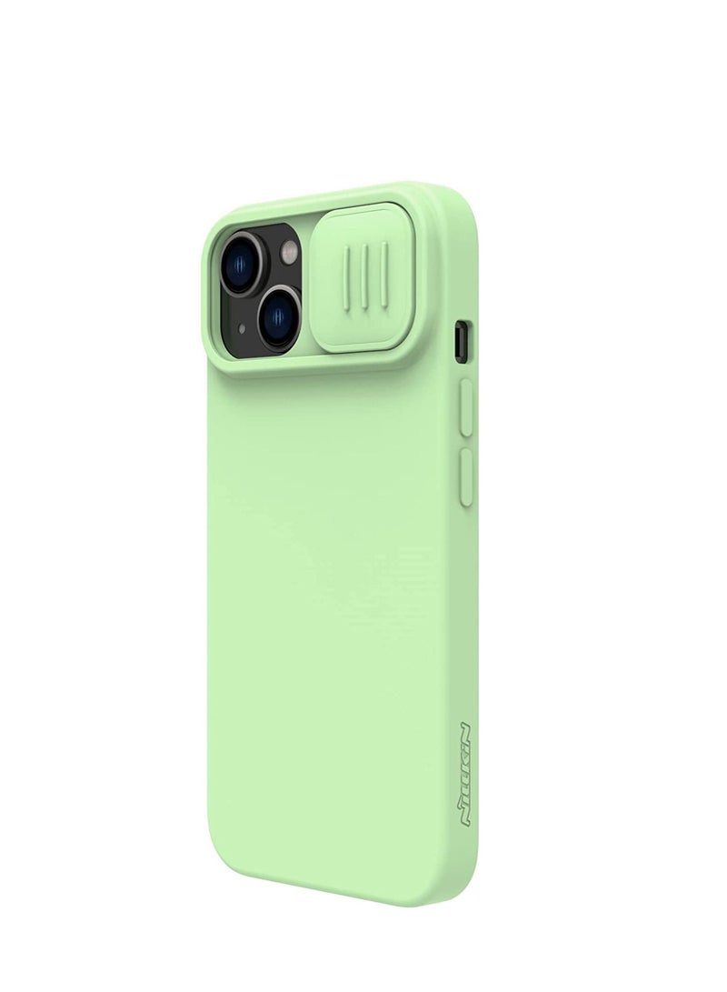 Nillkin CamShield Silky Magnetic Silicone Case For iphone 14 Plus -Mint Green - Image 2