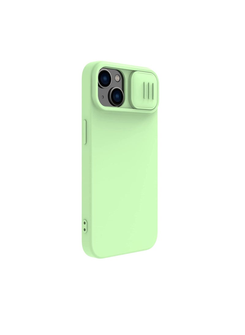 Nillkin CamShield Silky Magnetic Silicone Case For iphone 14 Plus -Mint Green - Image 4