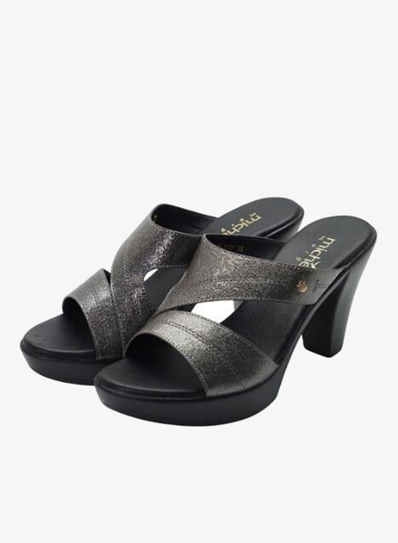 ميشيل مورجان 092-3058 Michelle Morgan Ladies High Heel Sandals 514RL517 Pewter - Image 3