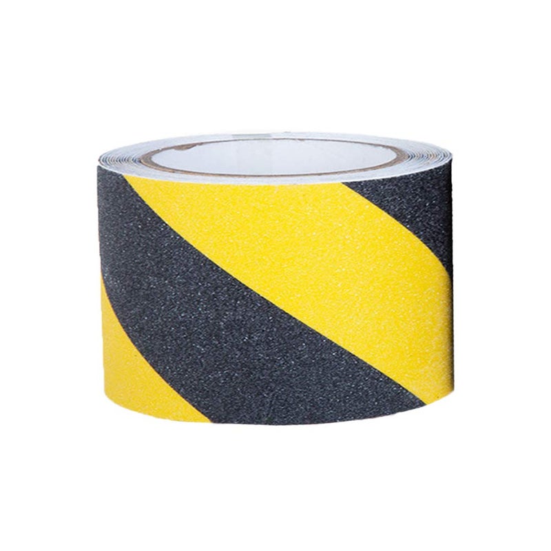 YELAIYEHAO YELAIYEHAO Anti Slip Traction Tape - Best Grip, Friction, Abrasive Adhesive for Stairs, Safety, Tread Step, Indoor-4 Inch x 15 Foot- Outdoor(4'', yellow+black)  - Image 1