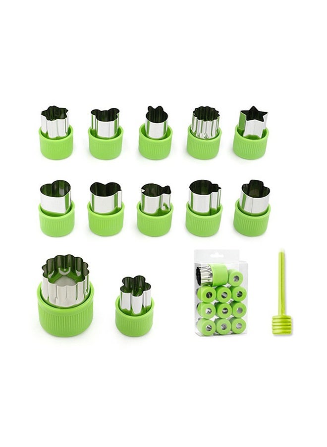 12-Piece Kids Cookie Cutters Set Stainless Steel BPA-Free Different Shapes Sandwich, Cookie And Vegetable Cutters Mold For Kids DIY Cookies, Mini Pies, Fondant, Veggies,Gift for Toddlers & Parents  - Image 1
