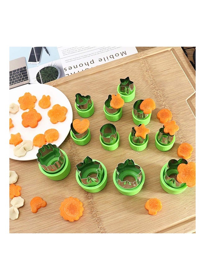 12-Piece Kids Cookie Cutters Set Stainless Steel BPA-Free Different Shapes Sandwich, Cookie And Vegetable Cutters Mold For Kids DIY Cookies, Mini Pies, Fondant, Veggies,Gift for Toddlers & Parents  - Image 5