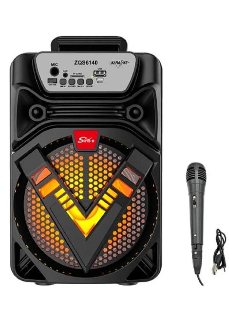 سينجي مكبر صوت بلوتوث محمول فائق الجهير مع إضاءة، 6 بوصة ZQS6140 - Image 1