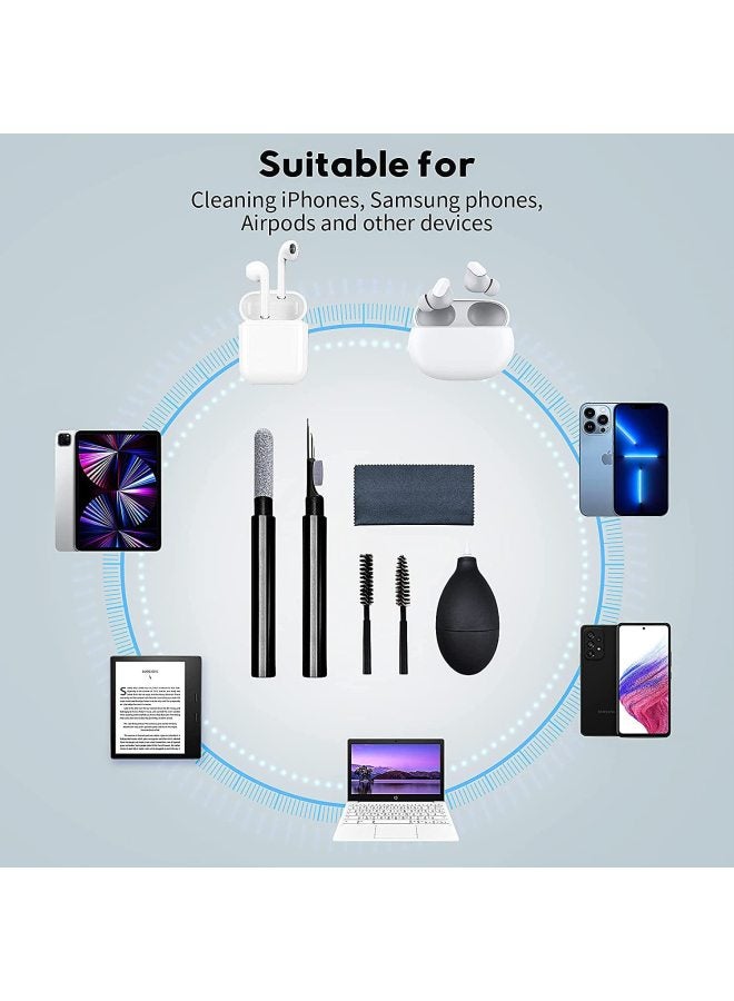 Hot-selling Bluetooth Headset Cleaning Pen Suitable For Airpods Earplugs Mobile Phone Computer Cleaning And Cleaning Set-Color:Black Suit  - Image 5