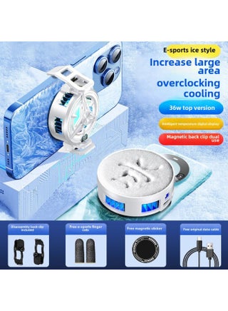 Mobile Phone Radiator Magnetic Semiconductor Refrigeration Cooling Artifact For Millet Black Shark Apple Plus Ice Mute-Color:White [top Model] Real Ice - Overclocking Cooling - 3-speed Digital Display Variable Frequency Temperature Control - Whole Machine Cooling - E-sports Lighting Effect - pzsku/Z6DDA379703951C921B02Z/45/1746231119/2fc4af8a-a446-4b35-9140-32759f79fd82
