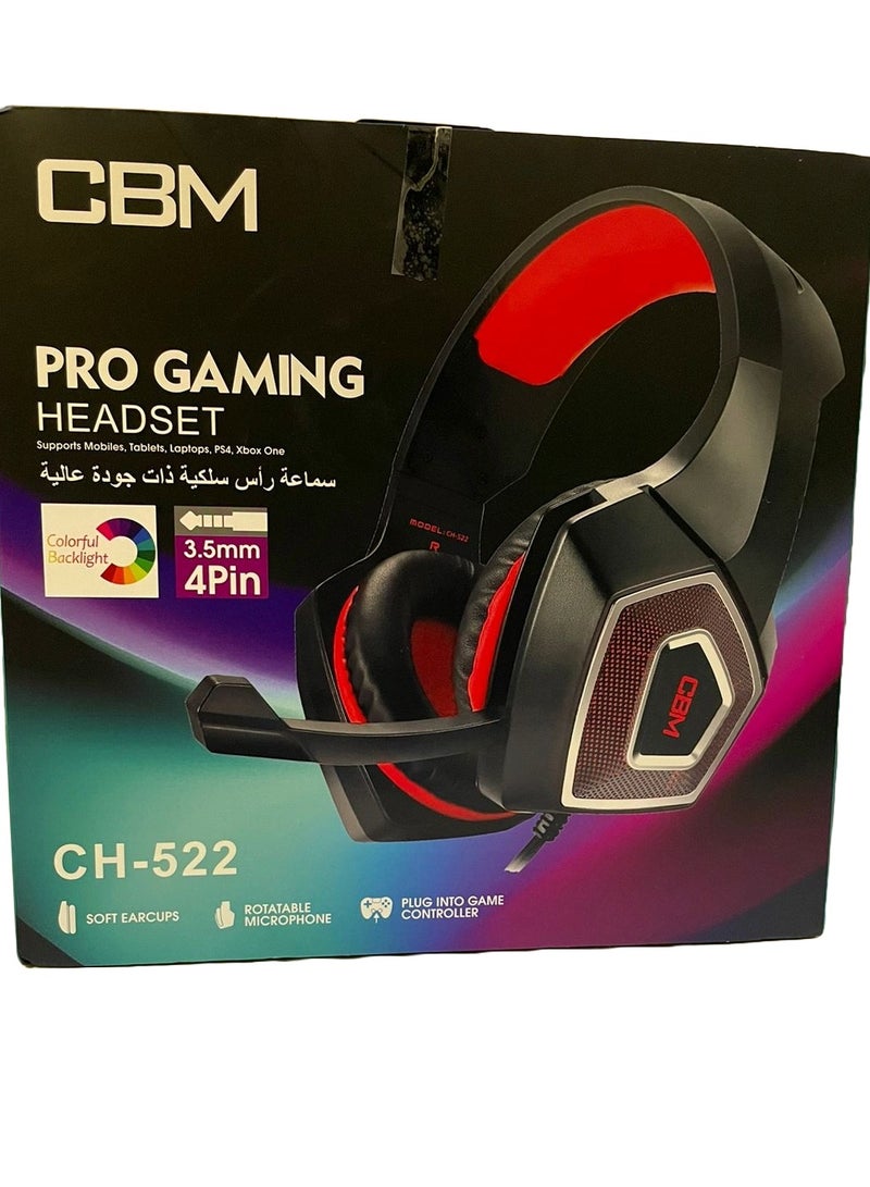 CBM Pro Gaming Headset Wired Model CH-522 
