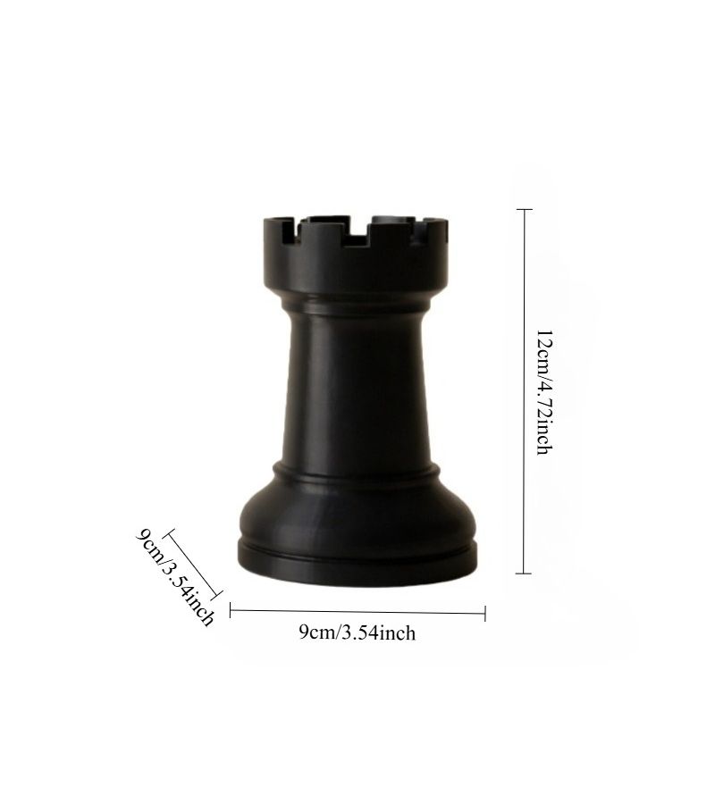 Black 3D Printed Chess Pen Holder Multi Purpose Desk Organizer - Image 4