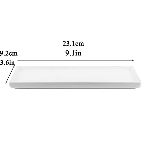 JAKSSO Ceramic Toothbrush Holder for Bathroom Toothbrush Tray for Vanity Countertop Storage Organizer for Holding Toothpaste Dental Floss Picks Makeup Brushes Trays for Household Purposes(Large - Image 2