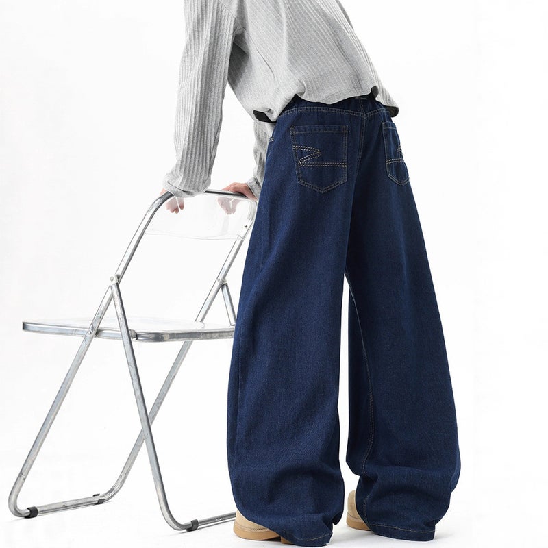 Unisex Casual Daily Denim Jeans - Image 2