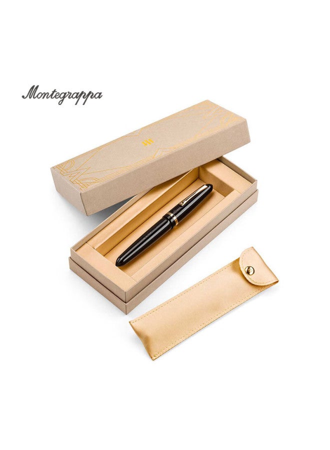 MONTEGRAPPA Wantejia, Imported From Venice, Italy, Black Fountain Pen, High-end Gift For Men And Women, Premium Gift Box, Ink Pen, Business Gift, F Nib, Isven2ac, Present - Image 5