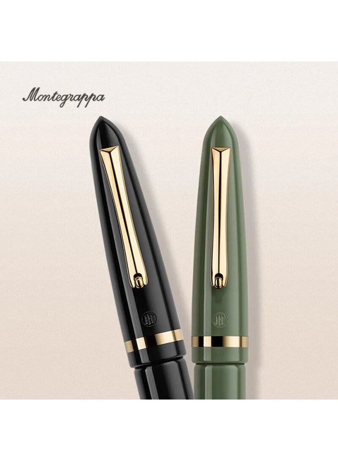 MONTEGRAPPA Wantejia, Imported From Venice, Italy, Black Fountain Pen, High-end Gift For Men And Women, Premium Gift Box, Ink Pen, Business Gift, F Nib, Isven2ac, Present - Image 3