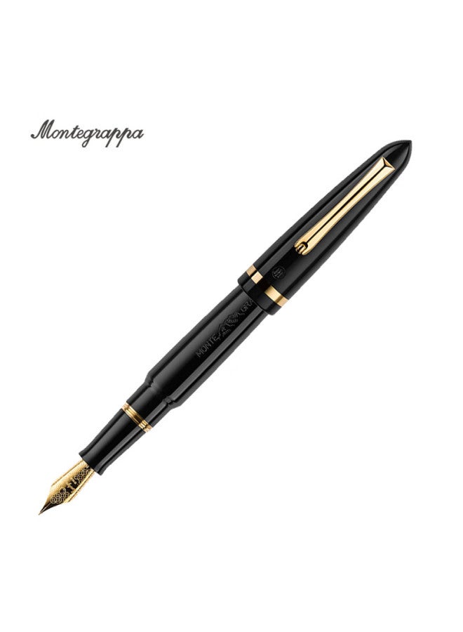 MONTEGRAPPA Wantejia, Imported From Venice, Italy, Black Fountain Pen, High-end Gift For Men And Women, Premium Gift Box, Ink Pen, Business Gift, F Nib, Isven2ac, Present - Image 2