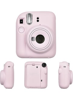 O Ozone Silicone Case for Fujifilm Instax Mini 12 Instant Camera Case |Soft Protective Camera Cover with Adjustable Shoulder Strap - Blossom Pink  - Image 1