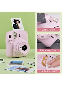 O Ozone Silicone Case for Fujifilm Instax Mini 12 Instant Camera Case |Soft Protective Camera Cover with Adjustable Shoulder Strap - Blossom Pink  - Image 2