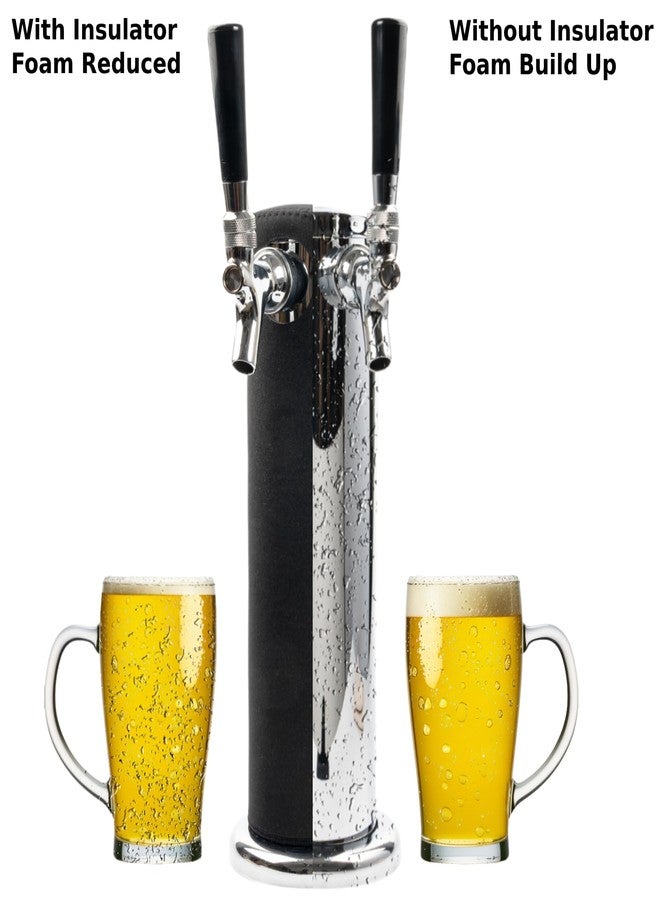VEPKOIT Beer Tower Cooler Insulator, Kegerator Tower Insulator for 3” Diameter Single Tap Draft Beer Tower, Stretchy Neoprene Beer Tower Cooler Sleeve, Kegerator Beer Tower Cover Beer Tower Insulator - Image 5