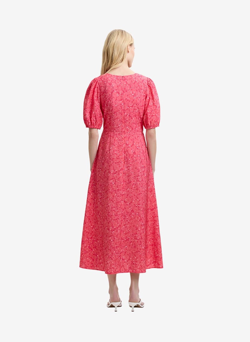 French Connection Women's Fuchsia Pink Multi Melissa Faron Drape Twist Dress - Image 3