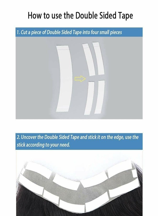 BLUSHIA Frontal Hairpiece for Men Hair Extension Hairline Loss Straight Tape in Human Hair Toppers Replacement Toupee (Natural Haircolor) - Image 4