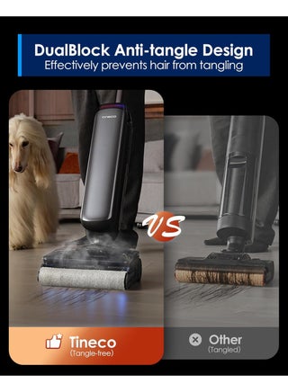 Floor One S9 Artist Steam Wet Dry Vacuum Cleaner, High-temp Steam Cleaning, 22kPa Suction, 360° SmoothDrive, Anti-Tangle Design, 185°F Flashdry, Long Runtime, 180° Lay-Flat 1 L 285 W FW2A1500AE Grey - view 4