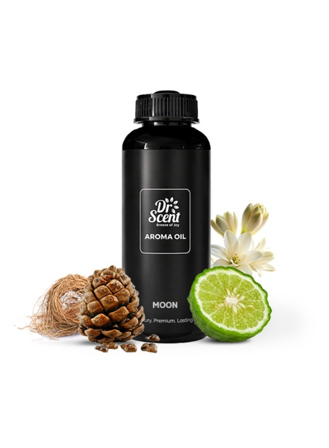 Dr Scent Diffuser Aroma Oil Moon, Feel the Fresh Notes Lime and Bergamot, Blending with Intense Notes rich and Sweet Amber and Patchouli (500ml) - Image 1