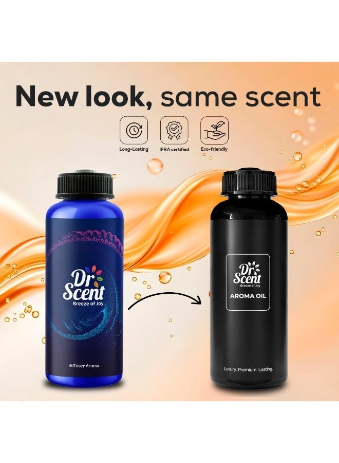 Dr Scent Diffuser Aroma Oil Moon, Feel the Fresh Notes Lime and Bergamot, Blending with Intense Notes rich and Sweet Amber and Patchouli (500ml) - Image 3