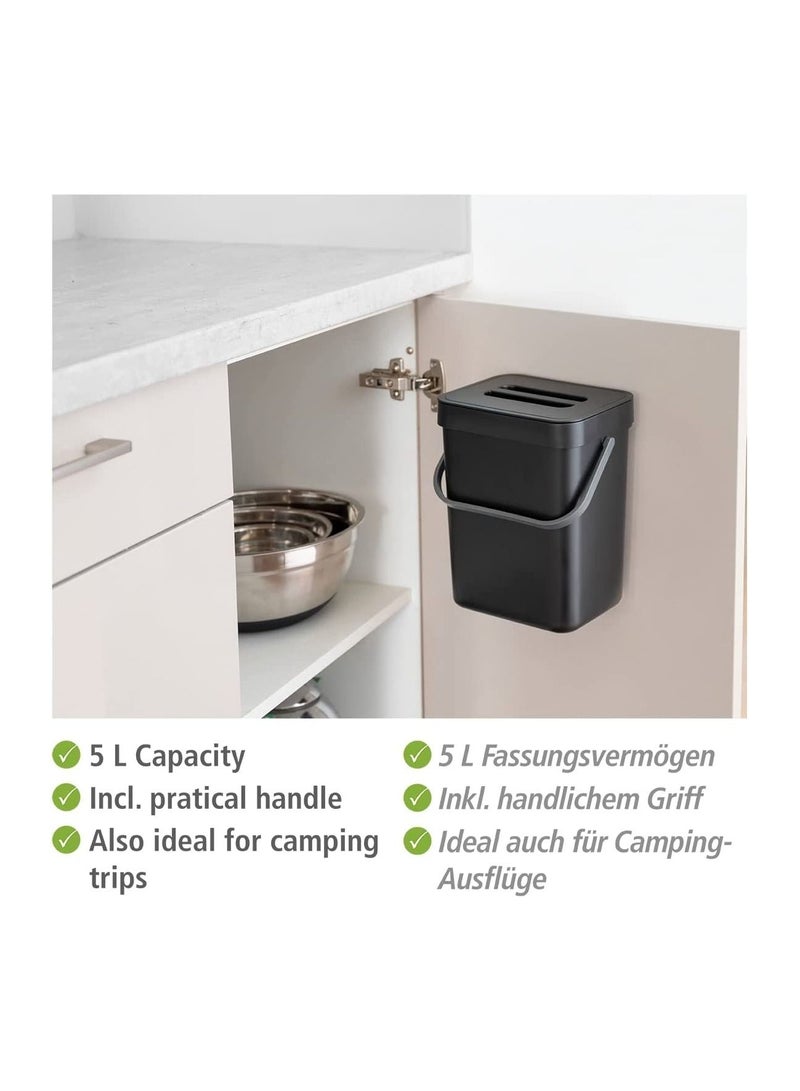 Wenko Tago Waste Bin W/Handle 5 L - Image 4