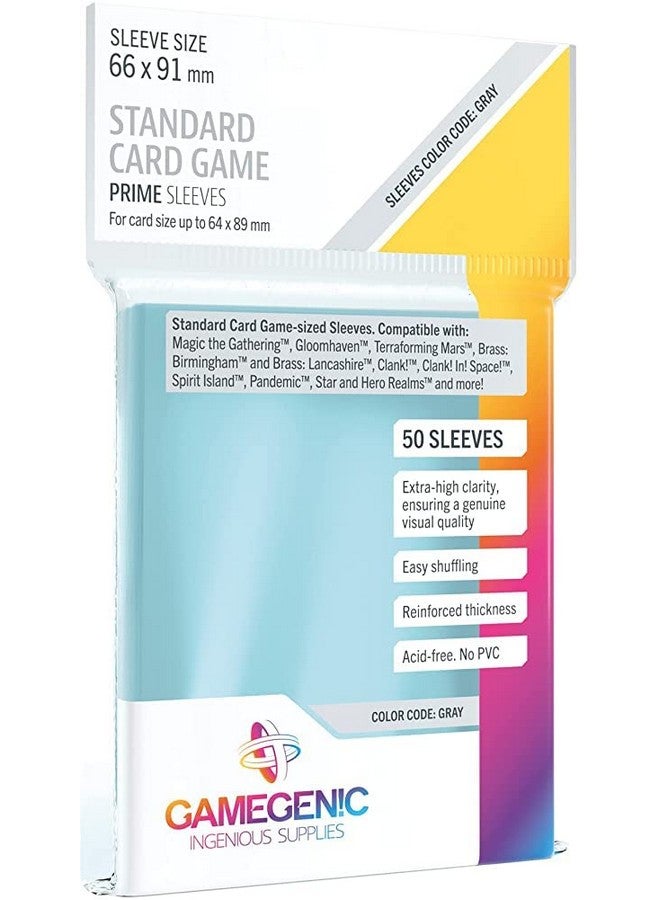Gamegenic Card Sleeves - Prime Standard Card 50CT - MTG Smooth & Tough Card Sleeves - Card Size up to 64mm x 89mm - Compatible with Magic The Gathering, Gloomhaven, Arkham Horror LCG, Clank! - Image 1