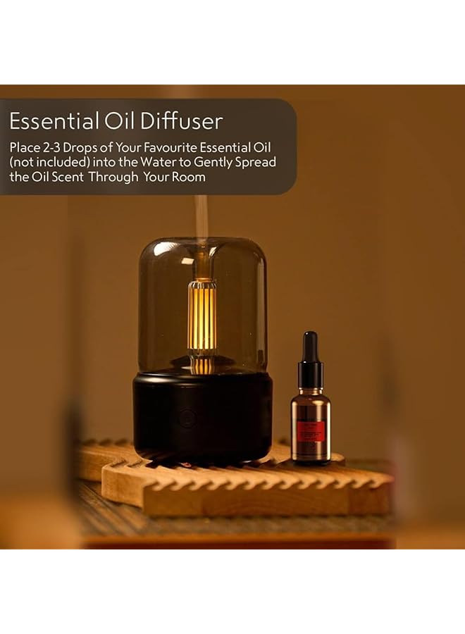 LINJIE Air Humidifier Aromatherapy Diffuser Ultrasonic Essential Oil Diffuser Cool Mist Humidifier For Car Office Bedroom Home Auto Off（Black） - Image 3