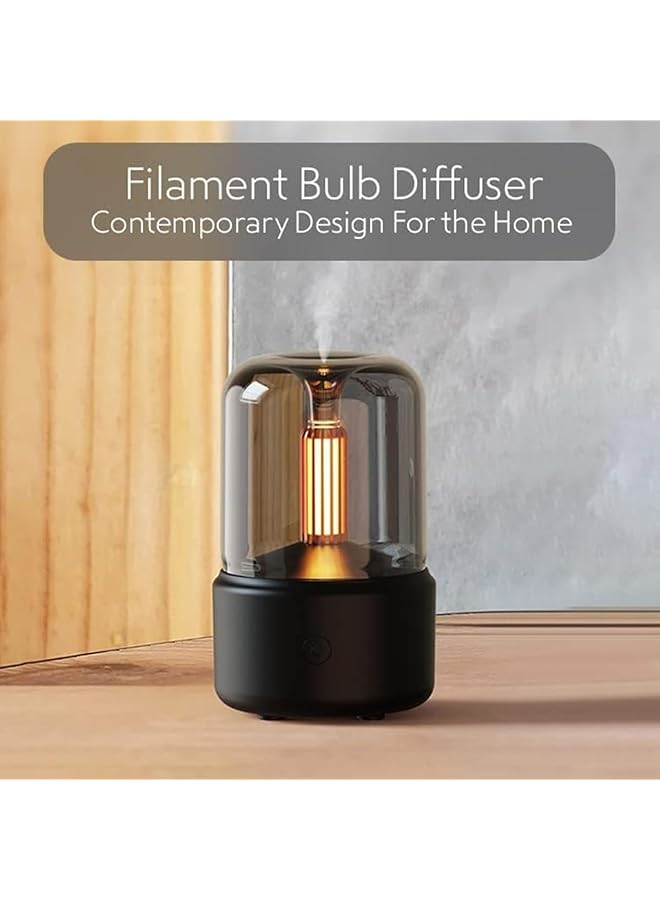 LINJIE Air Humidifier Aromatherapy Diffuser Ultrasonic Essential Oil Diffuser Cool Mist Humidifier For Car Office Bedroom Home Auto Off（Black） - Image 5