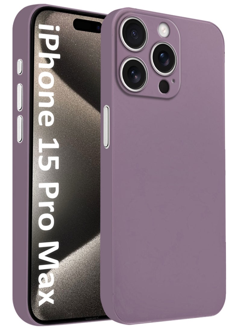 CATANES (for iPhone 15 Pro Max) Case Cover Air Skin Series Back Cover Sturdy Durable Thin Case Drop Protection Cover - Transparent Purple - Image 1
