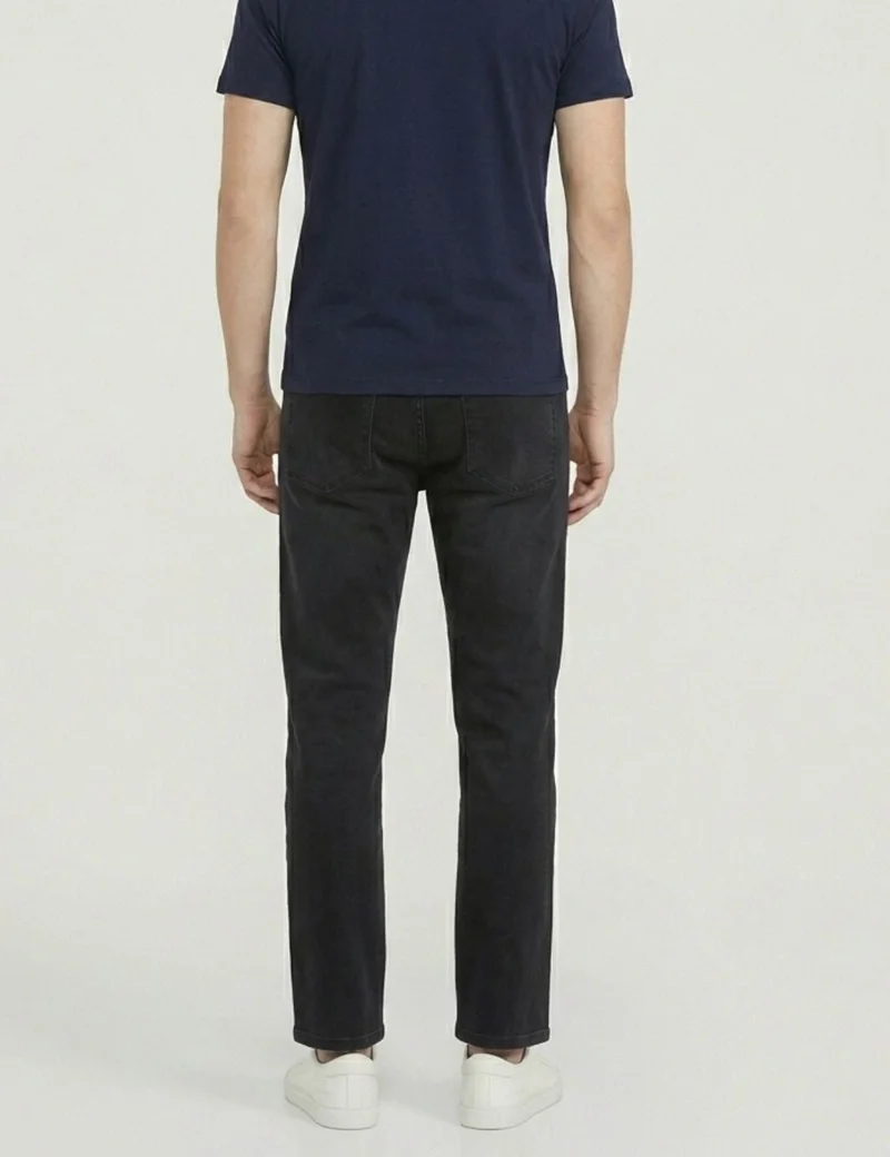 inkd Charcoal Black Men's Classic Regular Fit Jeans with 5 Pocket Styling | Mid- Rise | Soft & Stretchable for Men | Best Price UAE