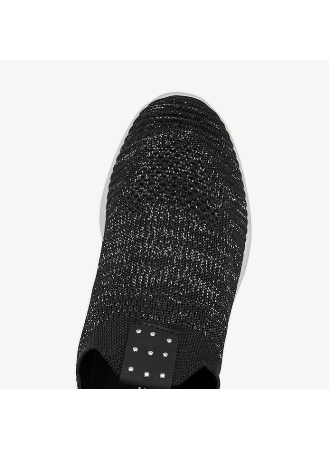 نديور حذاء رياضي نسائي NDURE قابل للارتداء بدون أربطة، بتفاصيل متألقة، حذاء رياضي كاجوال - Image 3