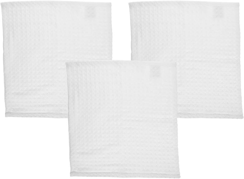 ULTECHNOVO 3Pcs Cotton Face Wash Cloths Square Makeup Remover Towels Absorbent Reusable Cotton Towels for Shower and Bathroom Use - Image 1