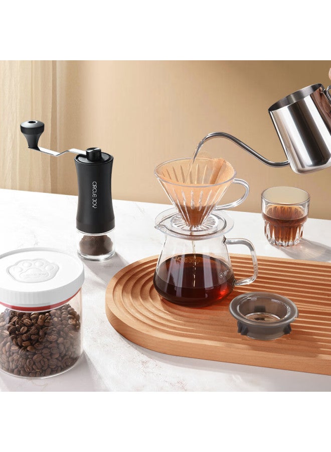 CircleJoy Circle Joy Pour-over Coffee Maker Gift Set, Hand Grinder Coffee Machine, Manual Coffee Bean Grinder, Pour-over Kettle Set - Image 2