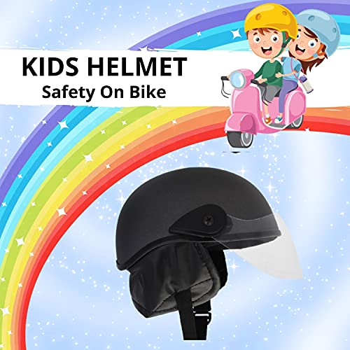Western Era Stylish Lovable Half Face Helmet for Kids || Baby Safety and Comfort || (3-12 Years) (Grey Matte) - Image 2