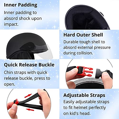 Western Era Stylish Lovable Half Face Helmet for Kids || Baby Safety and Comfort || (3-12 Years) (Grey Matte) - Image 4