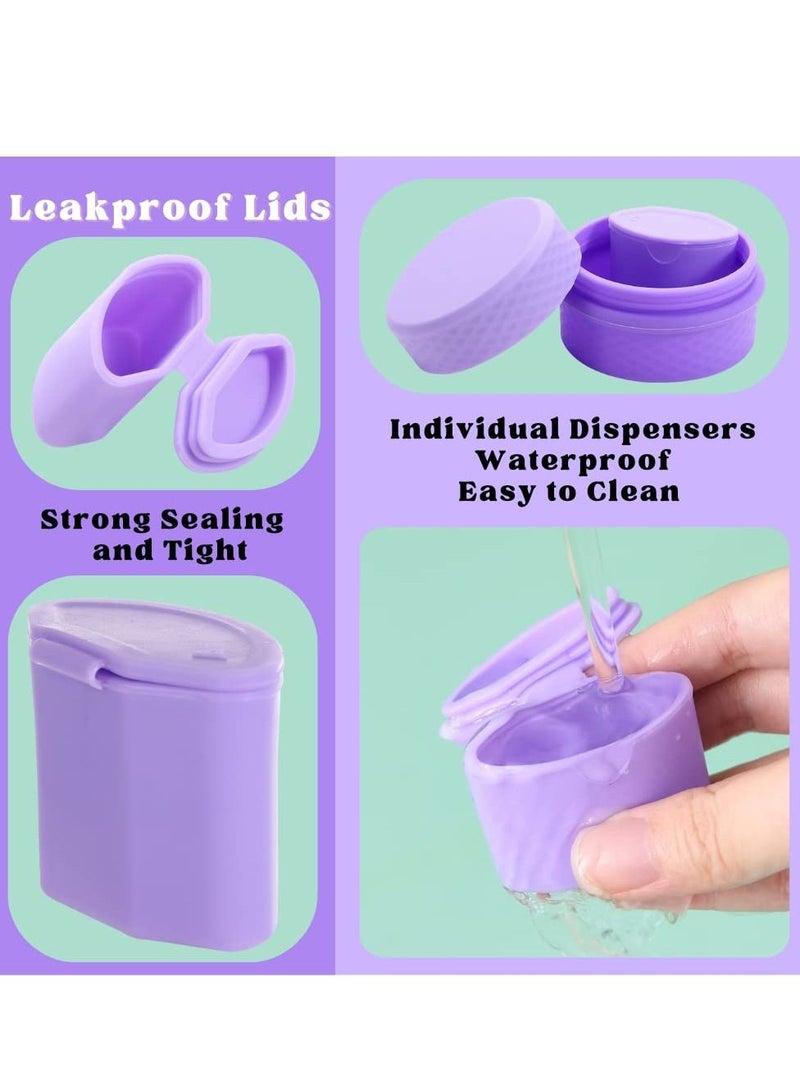 Travel Containers for Toiletries, Mini Portable Refillable Empty Silicone Cream Jars  for Toiletries Hand Face Cream - Image 3