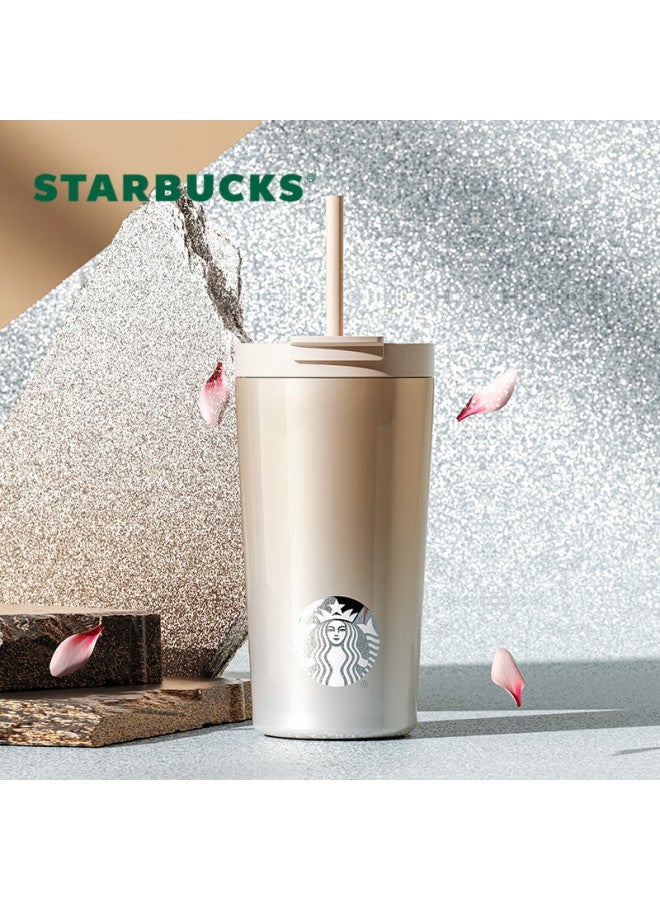 Starbucks Colorful Double-drinking Straw Cup 530ml Insulated Hot And Cold Water Bottle For Corporate Procurement, Group Purchase, And Gifts - Image 1