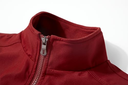 URBANFIND Men's Sports Shell Jacket Lightweight Windbreaker Outdoor Recreation Coat US XL Red - Image 4