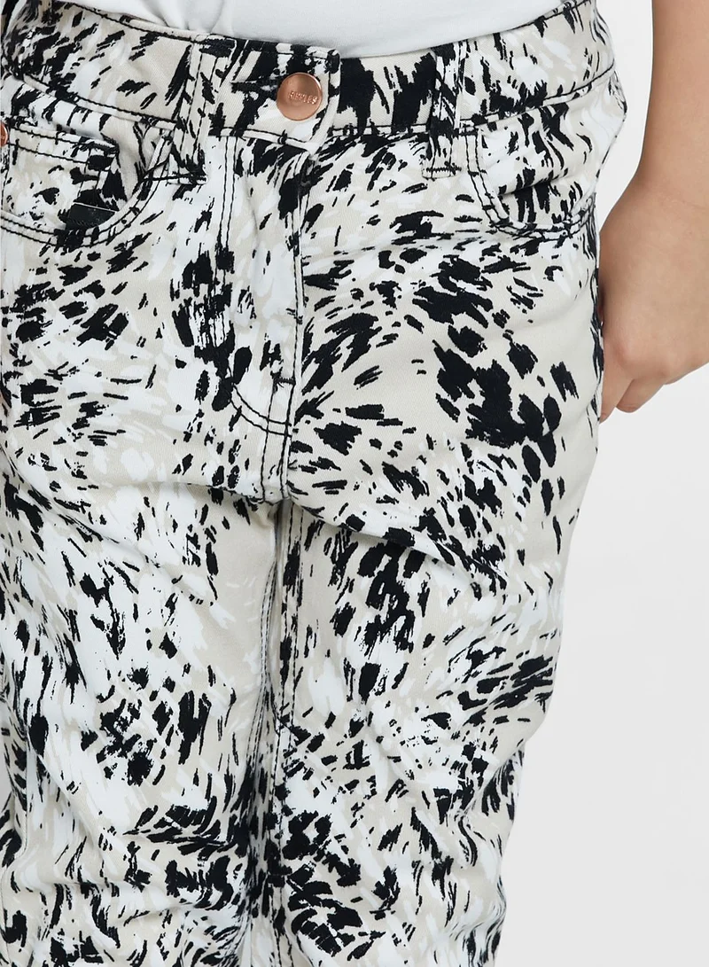 Ripples Printed Pants For Girls
