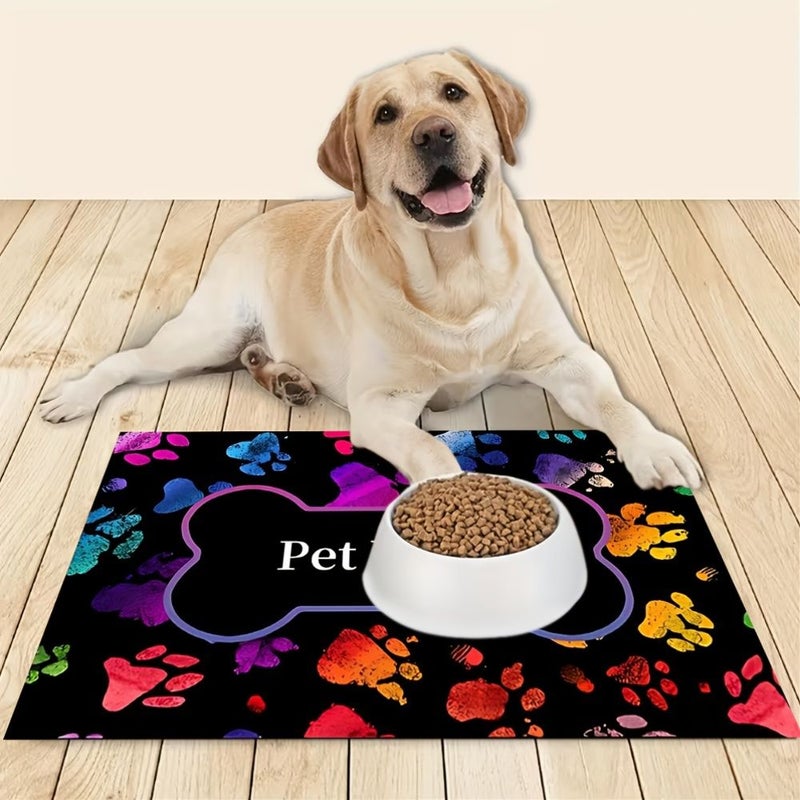 A Personalized Doormat With Pet Name And Paw Print Design Non Slip Backing Machine Washable Soft Durable Front Door Mat 50x80cm - Image 2