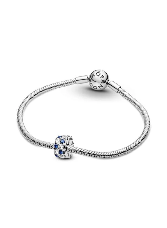 PANDORA Clear & Blue Sparkling Clip Charm