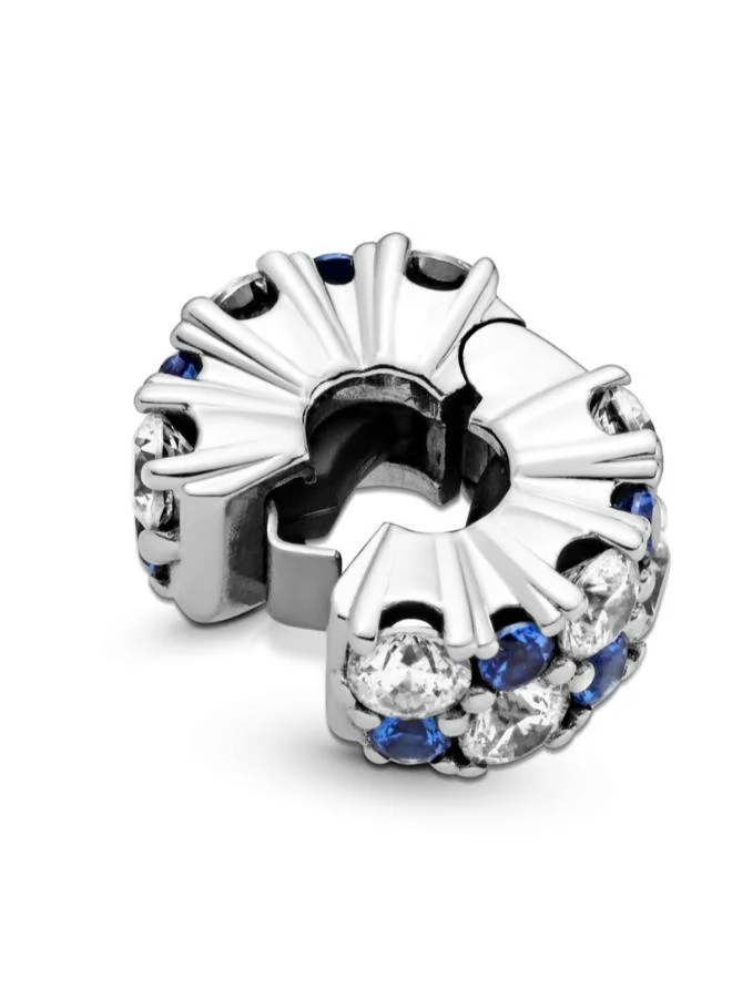 باندورا Clear & Blue Sparkling Clip Charm
