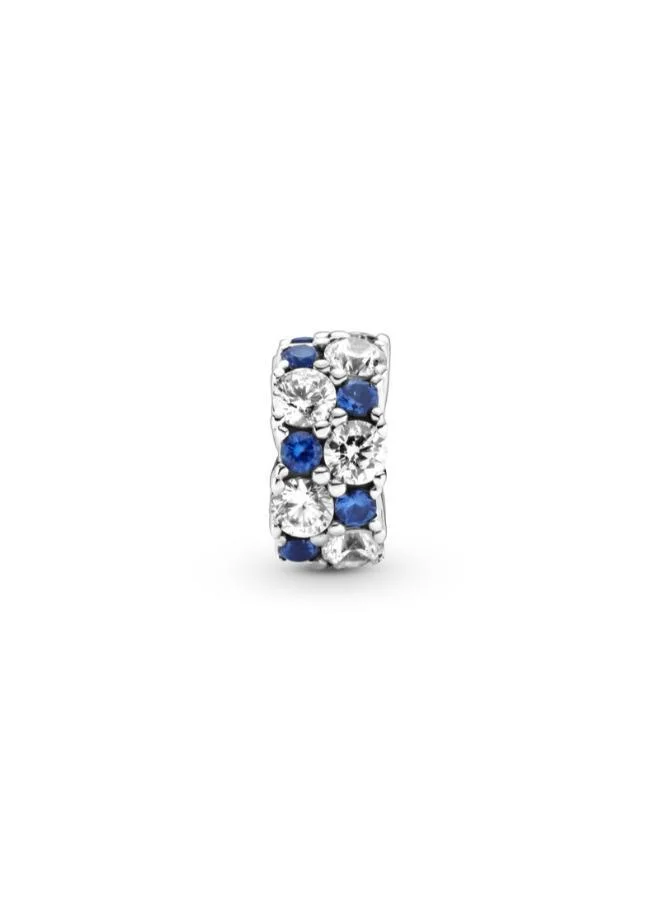 باندورا Clear & Blue Sparkling Clip Charm