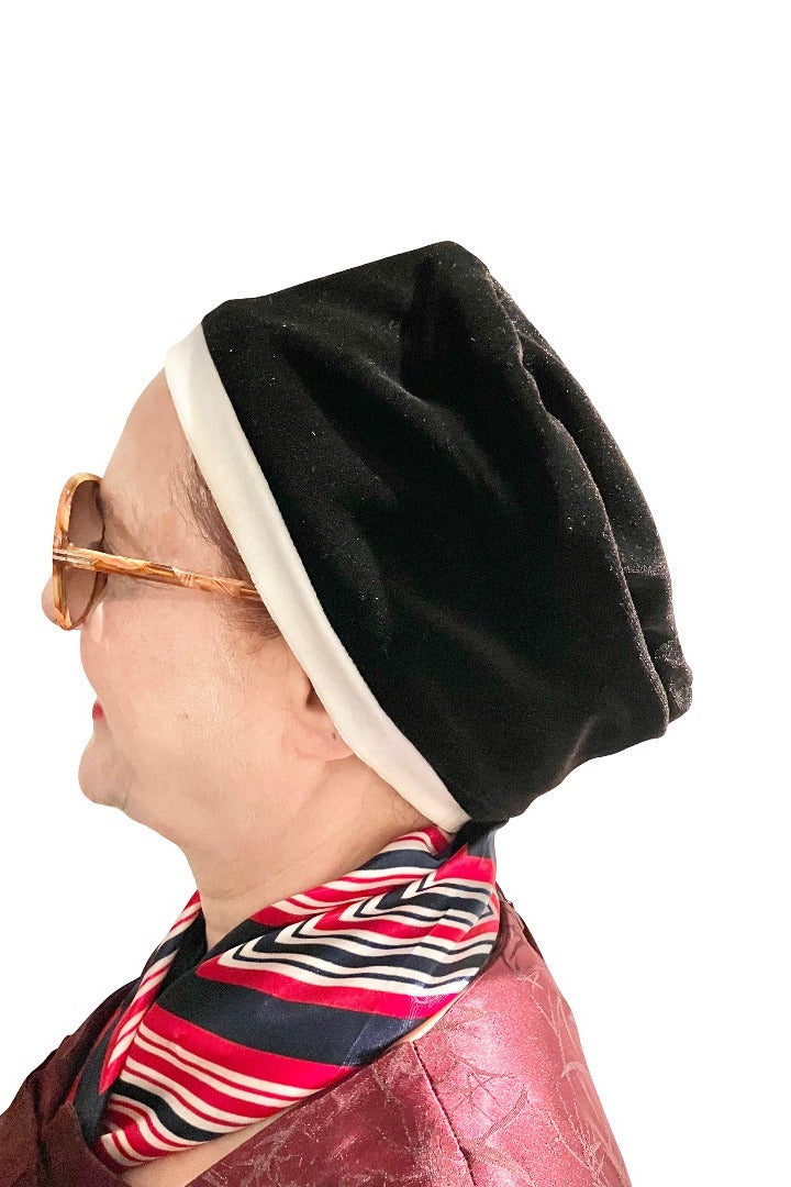 Velvet Turban Hat for Women –Wedding, Party, Head Wrap, Fashion Beanie for Ladies, Head Cover,  Instant Traditional Headwear  - Image 2