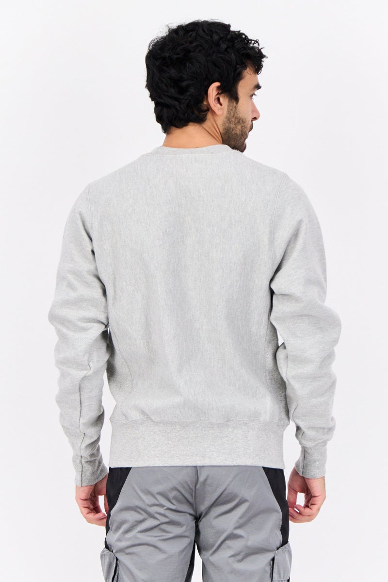 Champion Men Sportswear Fit Long Sleeve Outdoor Sweatshirts, Grey - Image 3