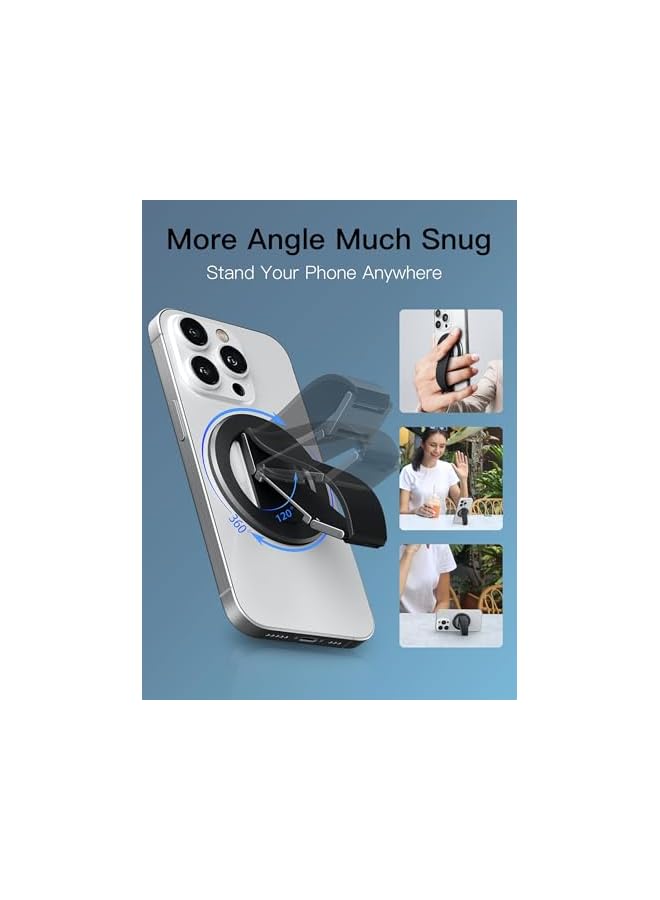 Green Tiger Magnetic Phone Ring Stand for MagSafe, Aluminum Alloy Kickstand with Silicone Loop Grip, Secure and Comfortable Phone Holder for iPhone & Android (Comes with 1 Magnet Ring) - Image 3