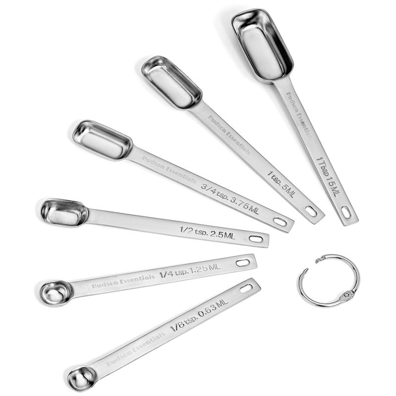 Hudson Essentials Stainless Steel Measuring Cups and Spoons Set (15 Piece Set) - Image 4